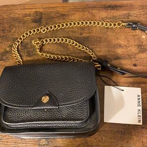 Black Anne Klein Micro Angela Crossbody NWT